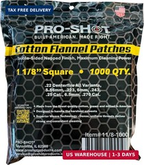Pro-Shot Premium Gun Cleaning Patches – 100% Cotton Flannel, Superior Weave Tech