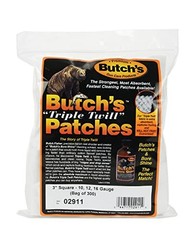 Butchs Hunting Gun Care Triple Twill Patches 10/12/16 Gauge 02911