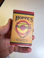 Hoppe’s Gun Cleaning Patches Box 1940s Full Unused Vintage Antique Philadelphia