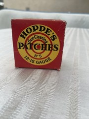 Vintage Hoppe’s Gun Cleaning Patches With Box No 5 12-16 Gauge