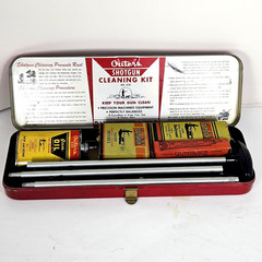 Vtg Outers Gunslick Shotgun Cleaning Kit No. 478 Red Metal Box