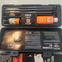NEW Hoppe’s Rifle & Shotgun Cleaning Kit Steel Rod Oil Solvent Patch Storage Box