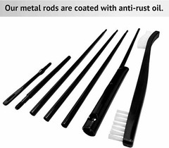 12pcs 22LR 223 556 Rifle Gun Cleaning Kit Set Cleaning Rod Nylon Brush Fit Pouch