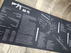 AR-15 X-Large Gunsmith Bench Pad Gun Cleaning Mat Rifle 35″ X 12″ Clean Edge