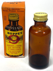 Vintage Hoppe’s No.9 Nitro Powder Solvent Bore Cleaner Empty Bottle in Box