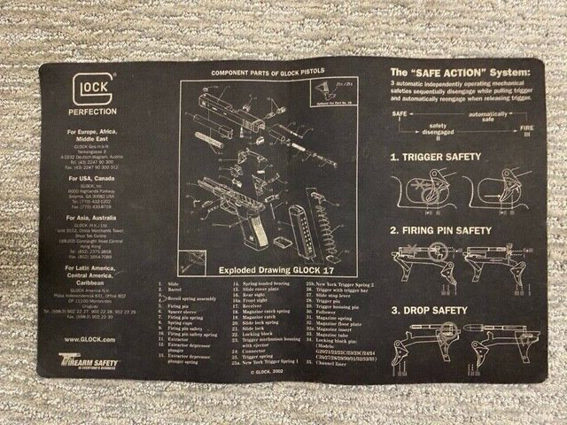 Glock Perfection 17 OEM Cleaning Pad 2002 17″ x 10 5/8″