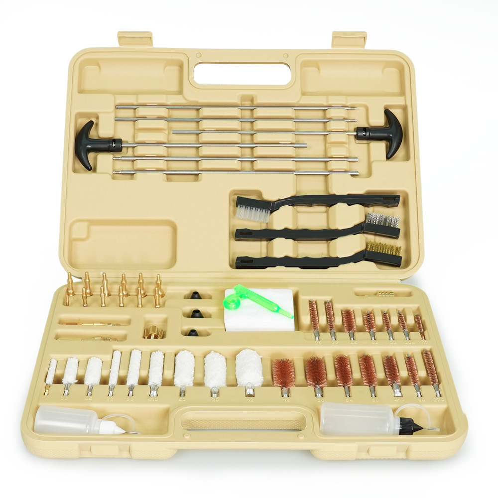 Universal Cleaning Kit 108 Psc for Brushes for Pistol,Shotgun,rifle with Case
