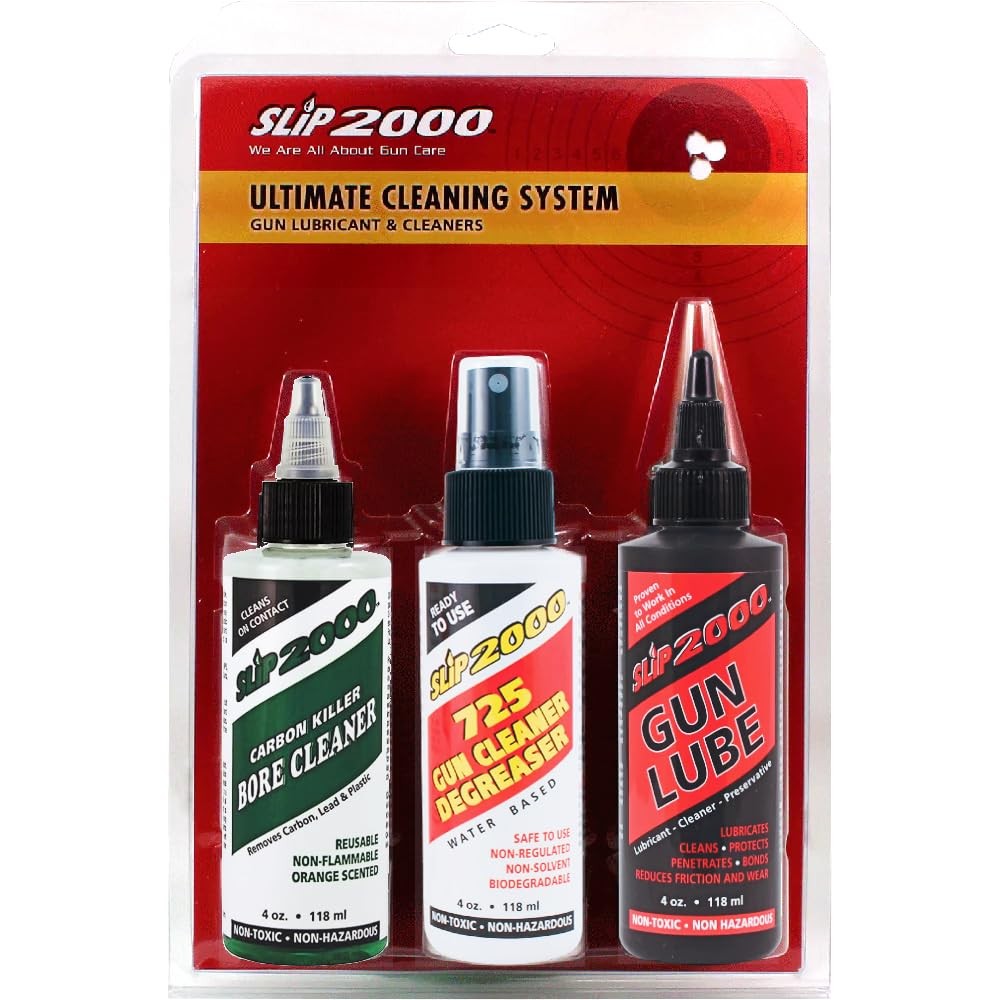 SLIP 2000 Ultimate Cleaning System, Contans Lube, 725 Cleaner and Carbon Bore…