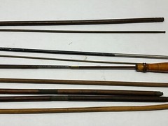 Lot of 9x Vintage Antique Gun Cleaning Rods – Wooden, Brass, Iron, Shotgun Rifle