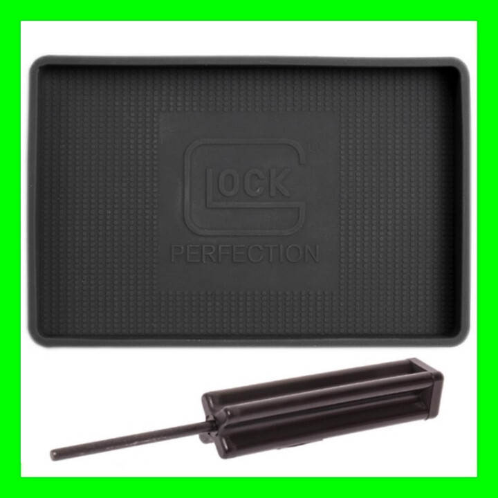 Factory Glock OEM Rubber Parts Tray 6″ x 4″ Charcoal Gray & Disassembly Tool