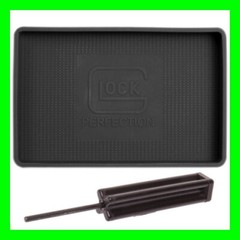 Factory Glock OEM Rubber Parts Tray 6″ x 4″ Charcoal Gray & Disassembly Tool