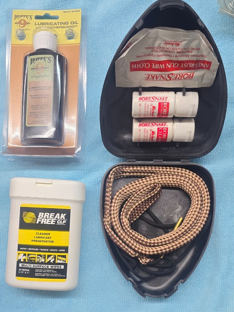 7MM .270 .284 Cal. Bore-Snake + BREAKFREE Wipes & Hoppe’s #9 Oil