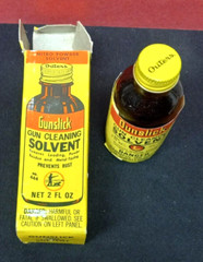 Vintage Outers Gunslick Gun Cleaning Empty Solvent Bottle in Box