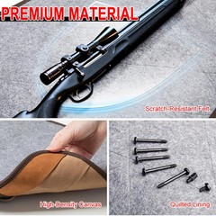 Heavy Duty Gun Cleaning Mat Portable Roll Up Rifle Pistol Clean Pad with Pockets