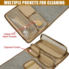 Portable Gun Cleaning Mat Roll Up Pistol Rifle Maintenance Pad Shooting Hunting
