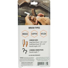 Gun Rifle Pistol Cleaning Brushes and Double Ended Picks 5 Pc 7″ Set NEW