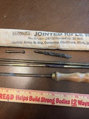 Vintage Marbles stainless steel Jointed Rifle Cleaning Rod #9728 28 Cal + USA