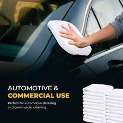 SIMPLI-MAGIC Cotton Shop Towels 14×12 100 Pack Reusable Cleaning Rags Auto