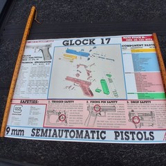 Vintage 1988-90 Glock 17 Gen 2 G17 Armorers Full Size Poster Original 33″x23.5″