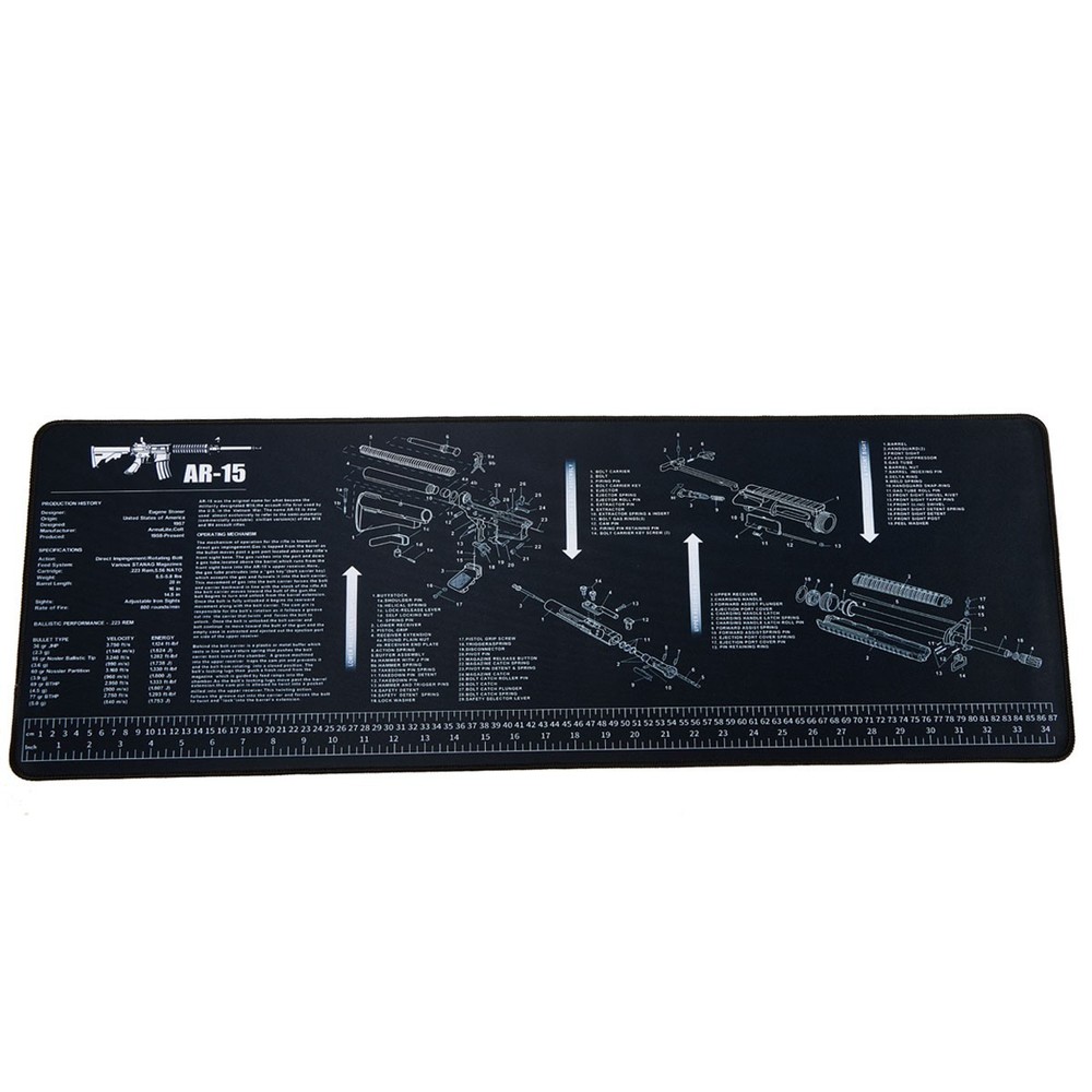AR-15 Gun Cleaning Mat, 35×12 inch Anti Slip Gun Mat for Workbench