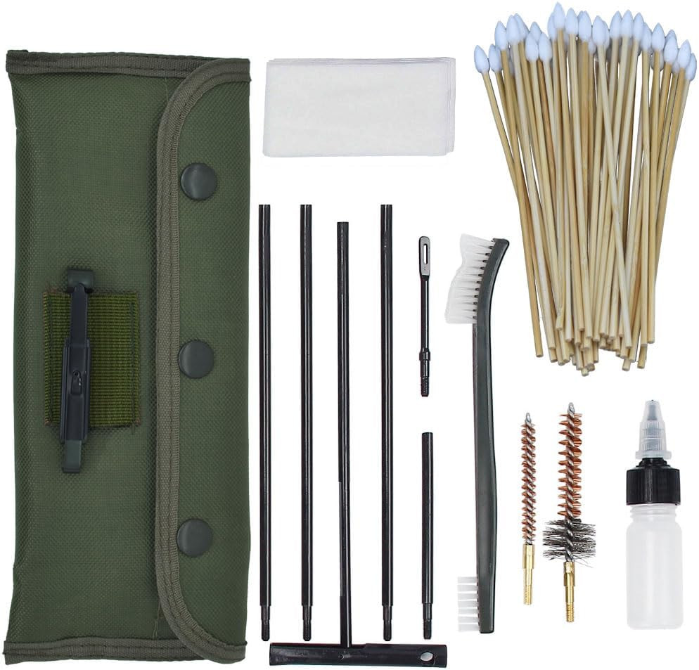 Compact Rifle Gun Cleaning Kit for .22 .223Cal 5.56Mm .22LR