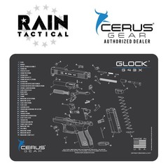 For Glock 43X Schematic Handgun Mat Cerus Gear Grey