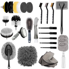 28-Piece Professional Car Detailing and Cleaning Kit for Interior and Exterior