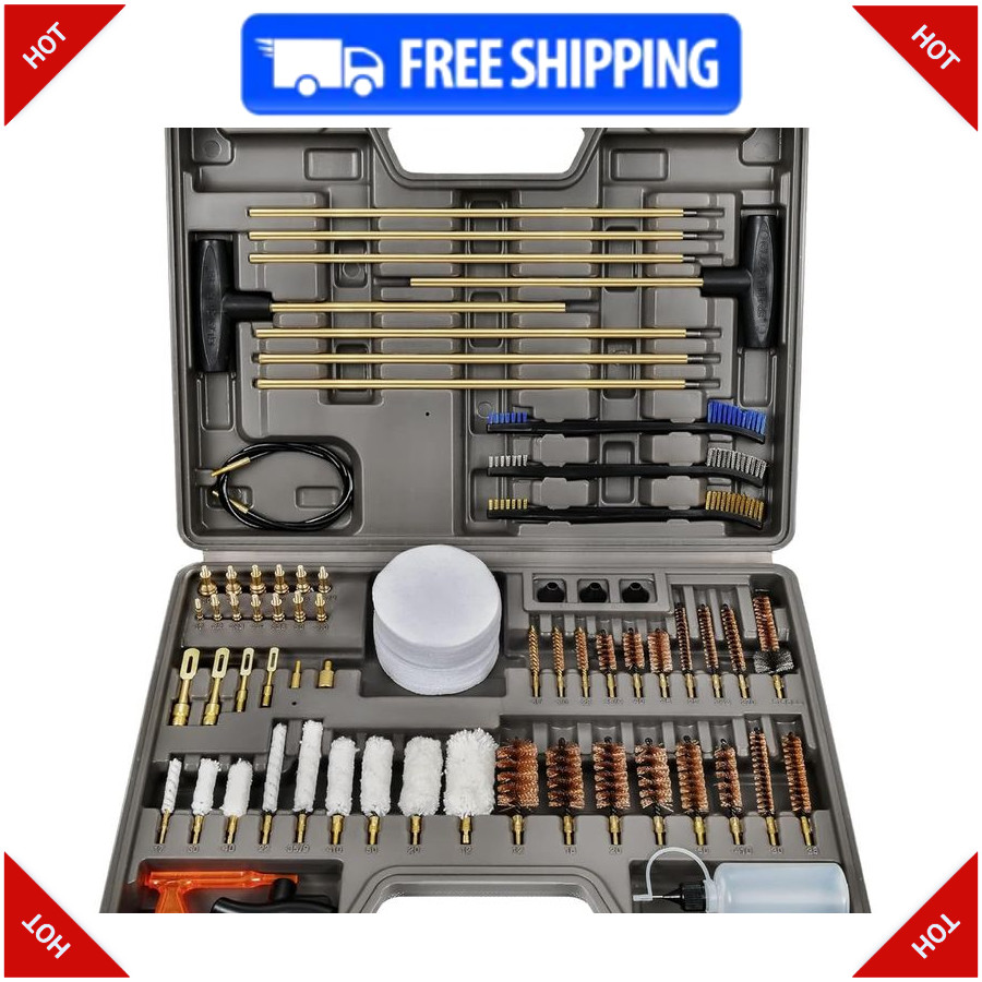 GLORYFIRE Elite Cleaning Kit–Universal 66pcs Set w Brass Brushes