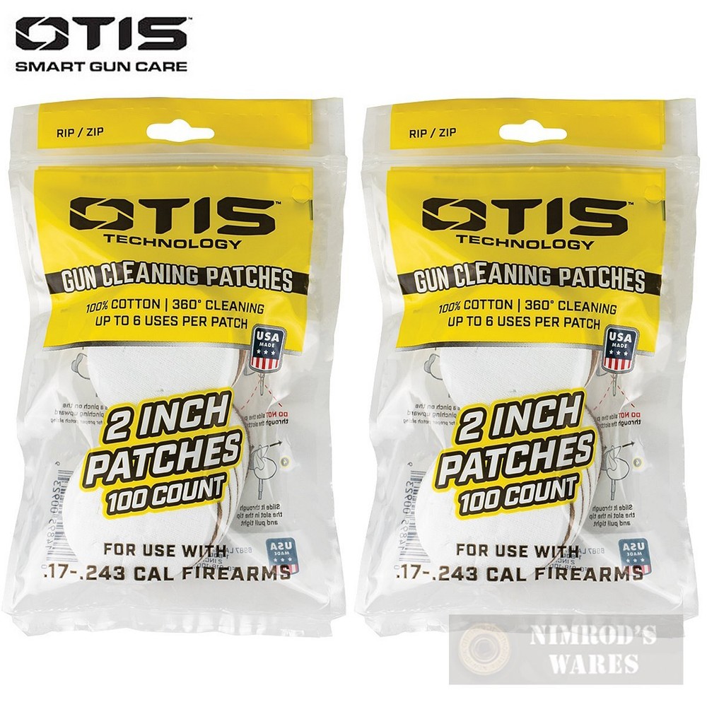 OTIS CLEANING PATCHES 2″ Small Caliber Firearms 200-pk FG-918-100 FAST SHIP