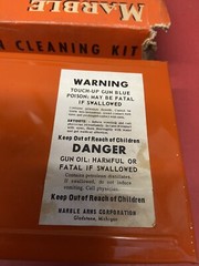 Vintage Marbles Gun Cleaning Kit Steel Case With Cardboard Slip Cover Good Color