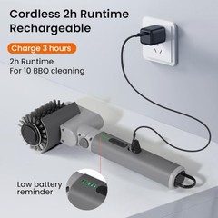 Electric Grill Brush, Cordless Grill Cleaning Kit for Outdoor | 3-Angle