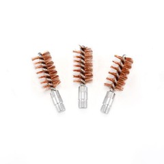 3 X Bronze Bristle Bore Short Brush .20 Cal 5/16-27 Thread for Gun Cleaning Rod