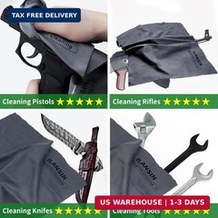 1000PCS Patches+ 200PCS Pointed/Round Swabs+ 2PCS Gun Cloths, Lint Free Gun Clea