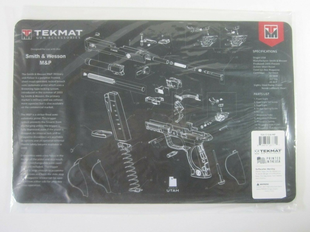 TekMat Smith & Wesson M&P Cleaning Mat 11″x17″ Black (Brand New)