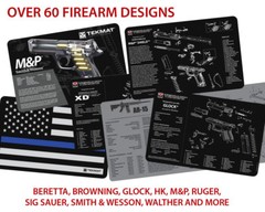 Long Gun Illustrated Gun Cleaning Mat, Neoprene, Choice of Design, FREE SHIPPING