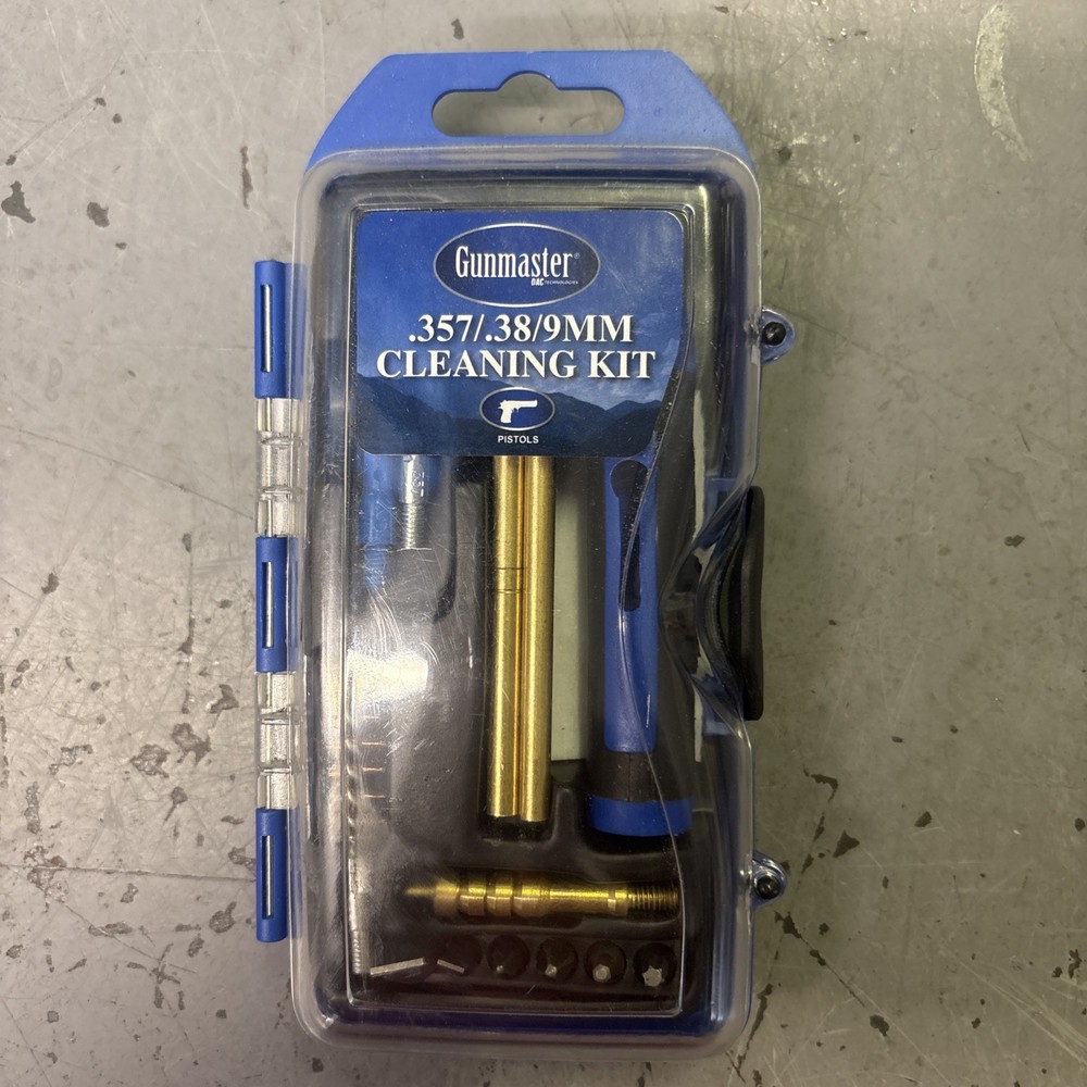 Gunmaster .357/.38/9mm Pistol Gun Cleaning Compact Kit Pistols 14 Piece NEW