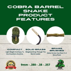 9MM Barrel Cleaning Snake Kit Free Fast Shipping Bore Rope Lifetime Warranty