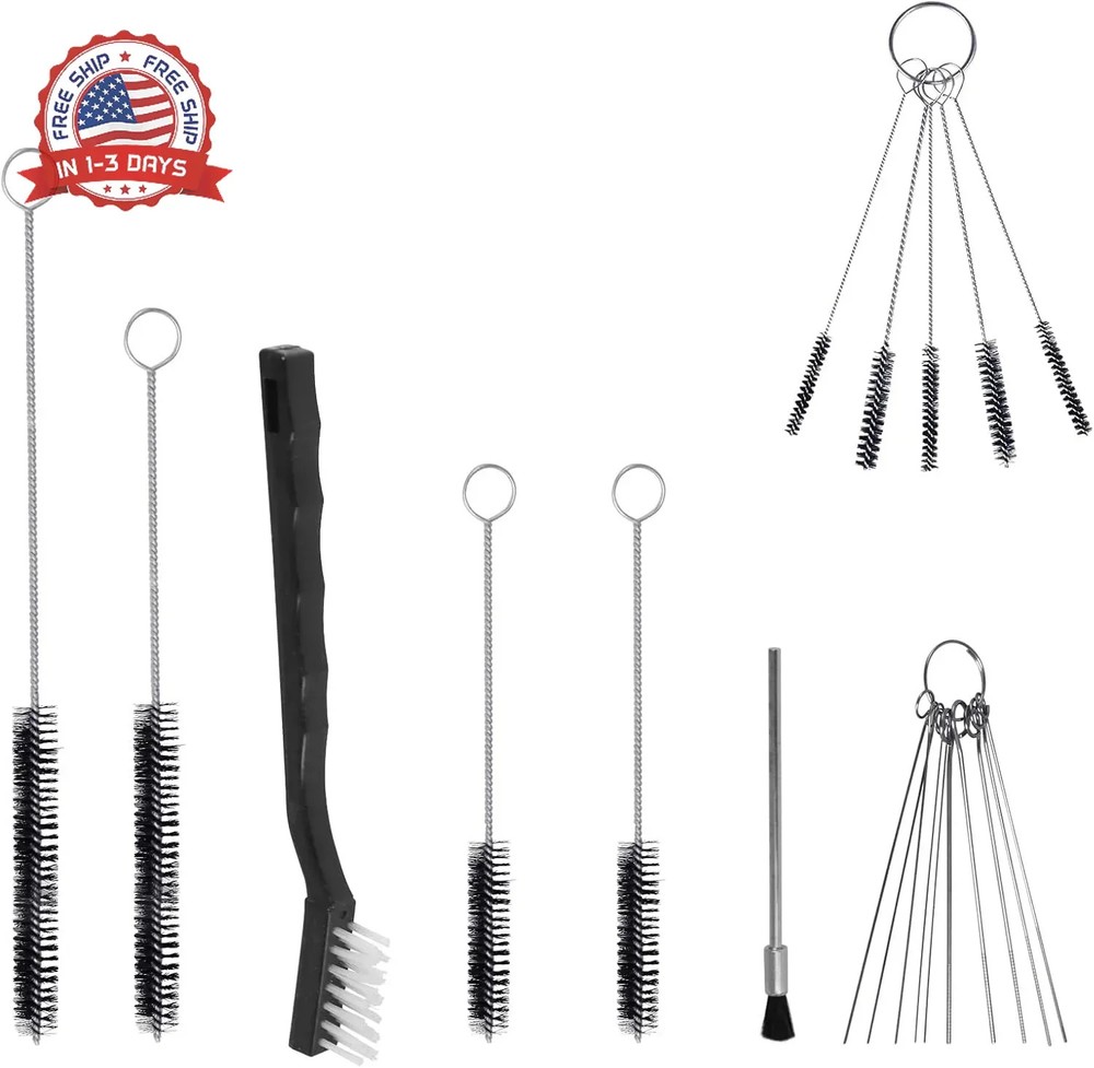 17pcs Multi-Purpose Spray Gun Cleaning Kit,Nylon Brushes Paint Gun Cleaning Kit