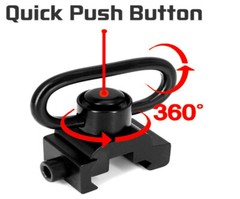 Rifle Bungee Gun Sling Quick Detach For 20mm Rail Free Fast Shipping From USA