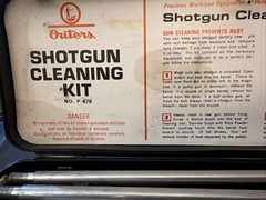 Vintage 1978 OTTERS Gun Cleaning Kit 12 Gauge Shotgun w/ Original Black Box Case