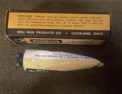 Vintage ORIGINAL FORMULA Mill Run Gun Cleaning 1960’s Brite-Bore Gun Grease