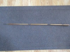 Vtg 3 piece Wood Shotgun Gun Cleaning Rod w/brass bore brush tip