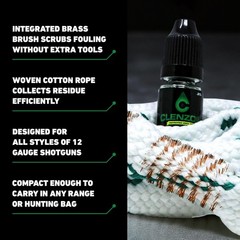 Cobra Bore Cleaner | Gun Barrel Cleaning Tool with Brass Brush & Cotton Rope