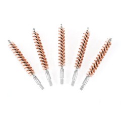 5 X Bronze Bristle Bore Cleaning Brush .338 Caliber 8×32 Thread with 50 Patches
