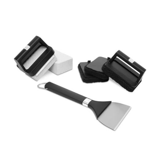 Weber Griddle Cleaning Kit, 8‑Piece – Heavy‑Duty Griddle Scraper, (Pack of 1)