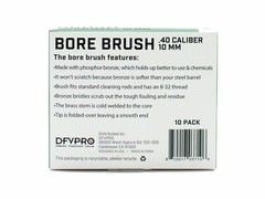 10 Pack- .40 Cal/10MM Phosphor Bronze Bore Brushes for Gun Cleaning