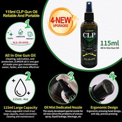 Universal CLP Gun Lubrication (4 oz Spray & 1 oz Needle),Multi-Purpose Gun Cl…