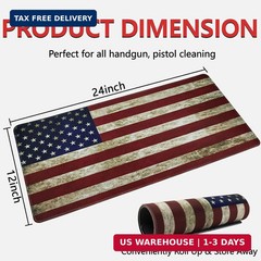 24″x12″ Gun Cleaning Mat and Long Cotton Swabs – Thick Mat for All Equipment Mai
