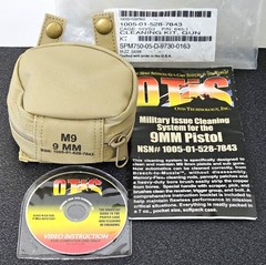 OTIS Cleaning Kit Military Issued Tan 9MM 645-1 NSN 1005-01-528-7843