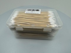 6 Inch Cotton Firearm Cleaning Swabs With Bamboo Handle Pointed And Round 500Pcs